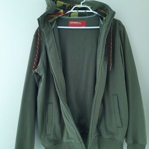 O’Neill Santa Cruz California dark olive green Hoodie size L